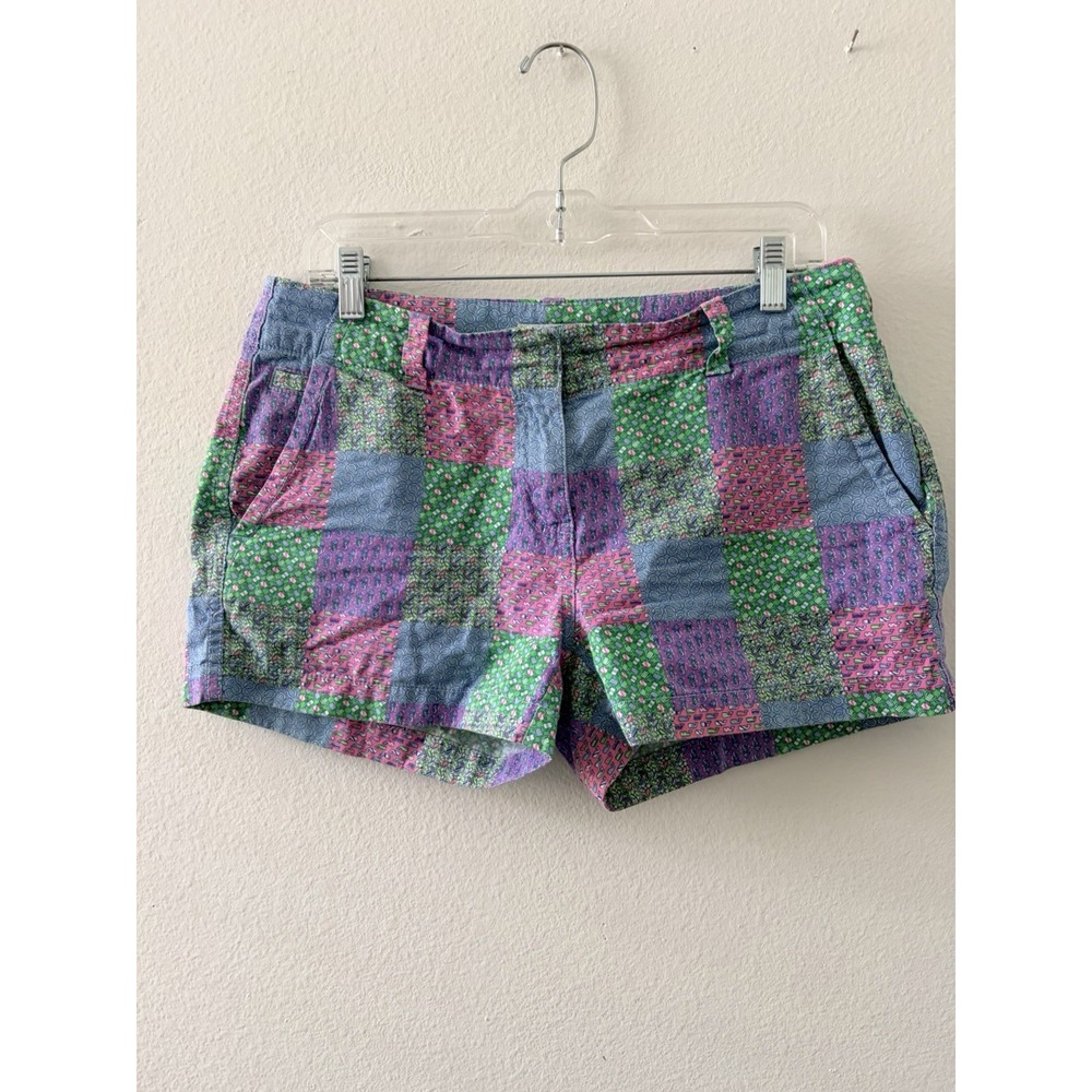 Vineyard Vines 143rd Kentucky Derby Patchwork Print Cotton Shorts Women's 6